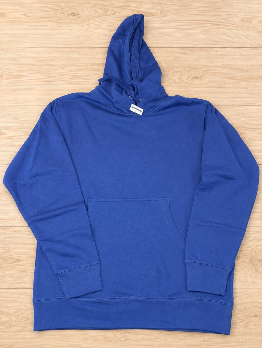 Independent Trading Co Blue Pullover Hoodie Sweatshirt Unisex Blank Basic